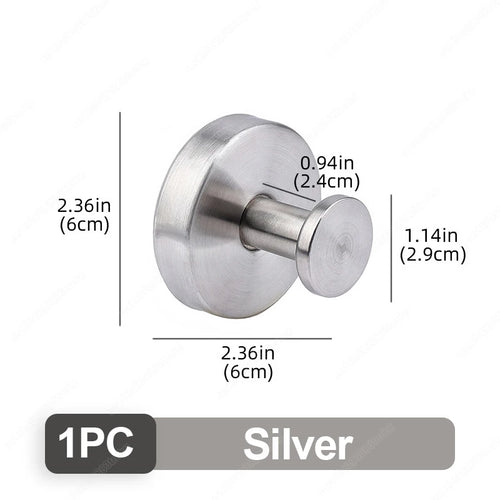 Metal Suction Cup Hook Strong Vacuum Bathroom Suction Cup Hooks Waterproof Towel Holder Stainless Steel Reusable Wall Hanger